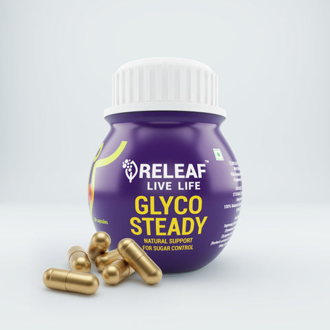 Glyco Steady Herbal Glucose Support Capsules, Ayurvedic Blend with Saptarangi & Meshashringi, 60 Veg Capsules – 500 mg each
