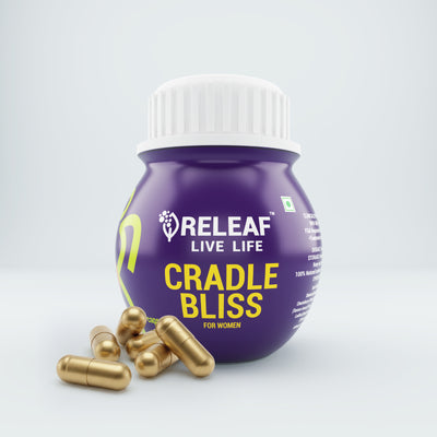 Cradle Bliss for Women Fertility Boosting Ayurvedic Capsules with Shatavari, Chasteberry, & Ashwagandha, Vegetarian, 60 Veg Capsules – 500mg each