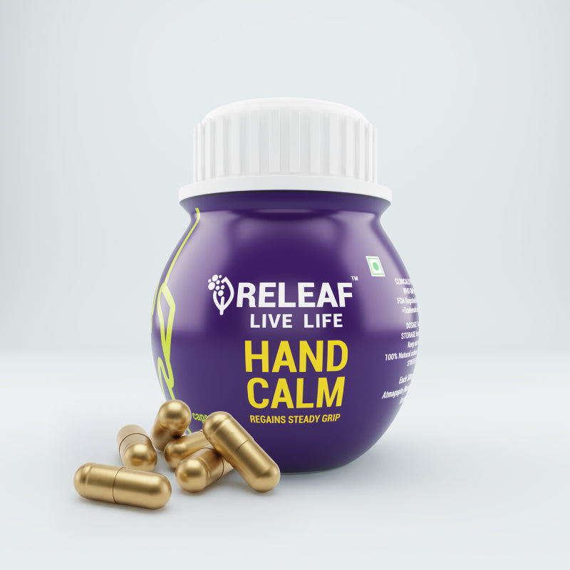 Hand Calm Ayurvedic Medicine for Tremors & Involuntary Movements with Atmagupta & Dasamoola, 60 Veg Capsules - 500mg each