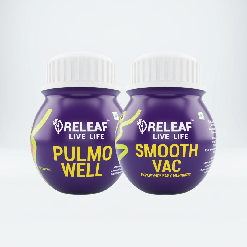 Gut & Respiratory Detox Combo, Ayurvedic Capsules for Gentle Gut Cleanse & Respiratory Support with Herbal Blend for Digestive Balance & Lung Wellness