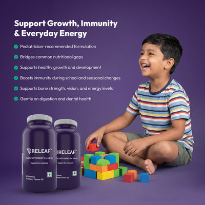 Kids Multivitamin Health Supplement Gummies for Daily Growth & Immunity Support, Vitamins A, B Complex, C, D, E with Zinc, Calcium, Sugar-Free Vegan, 30 Gummies