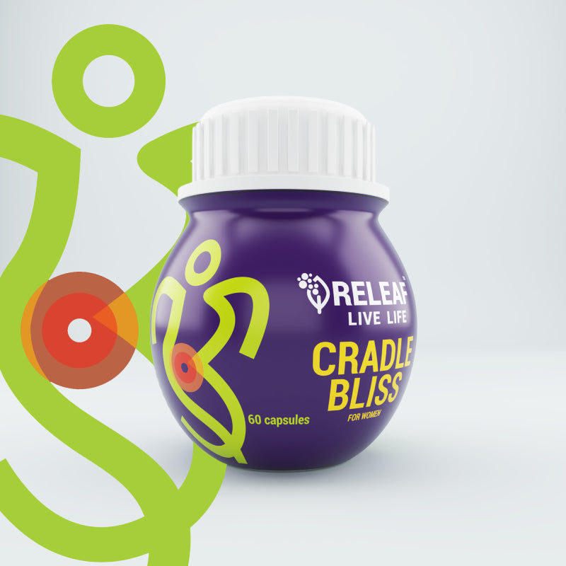 Cradle Bliss for Women Fertility Boosting Ayurvedic Capsules with Shatavari, Chasteberry, & Ashwagandha, Vegetarian, 60 Veg Capsules – 500mg each