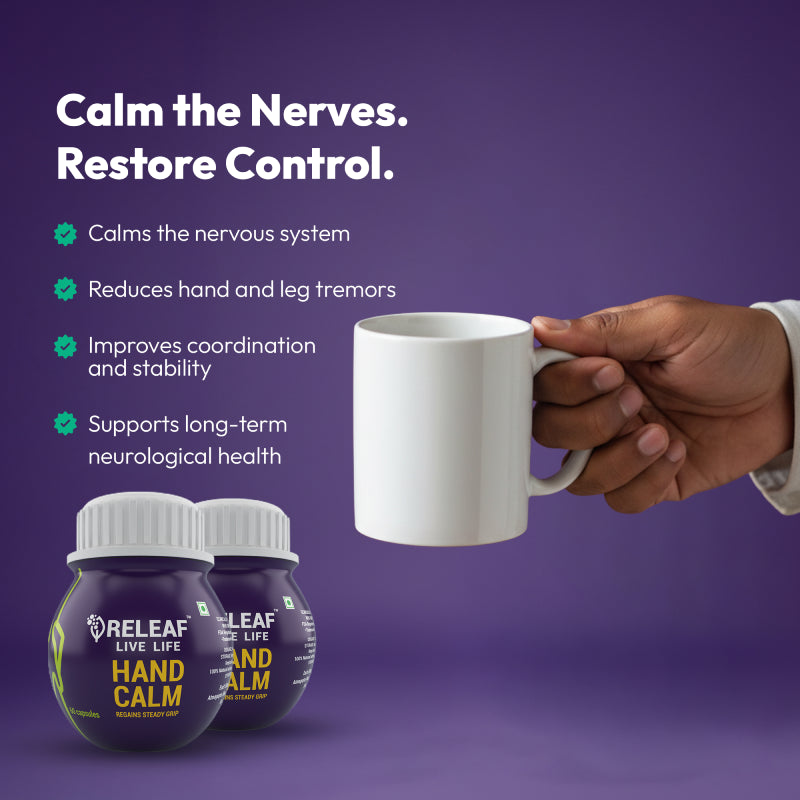 Hand Calm Ayurvedic Medicine for Tremors & Involuntary Movements with Atmagupta & Dasamoola, 60 Veg Capsules - 500mg each
