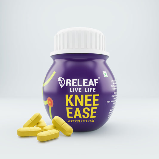 Knee Ease Ayurvedic Knee Rejuvenator & Pain Relief Supplement, Herbal Blend with Madhu Karkati, Kunduru, Haridra & Maricha, 60 Veg Tablet – 600mg each